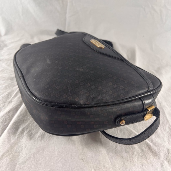 LANVIN PARIS Vintage Authentic Dome Black Canvas and Leather Trim Crossbody bag - Picture 6 of 17